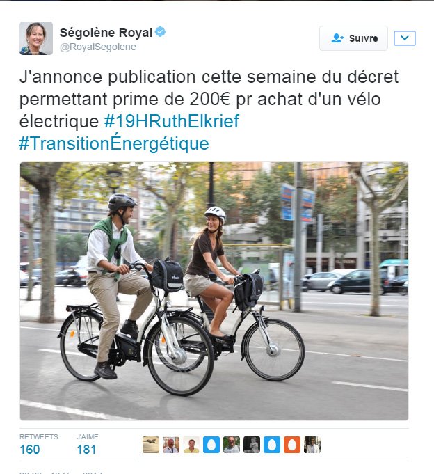 L'aide à l'achat d'un vélo électrique