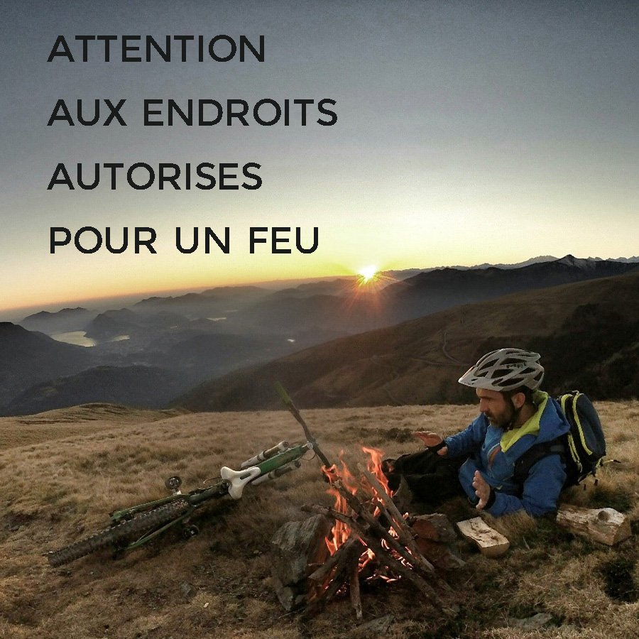 Bivouac, vélo, feu