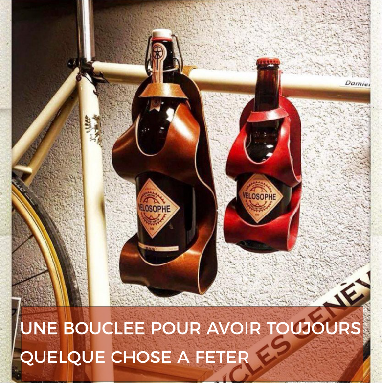 Une bouclée - attache vélo cuir