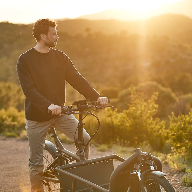 Load vélo cargo tout suspendu 3 enfants