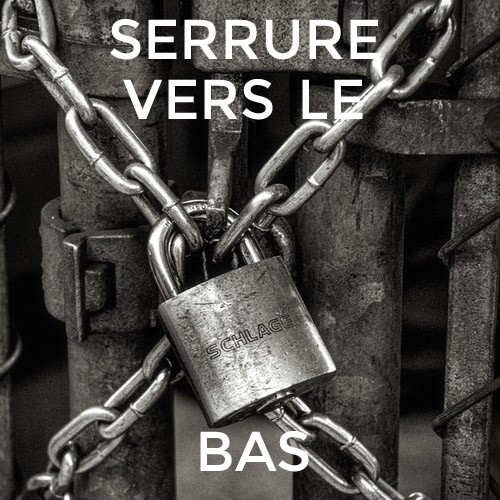 Eviter le vol de vélo - serrure vers le bas