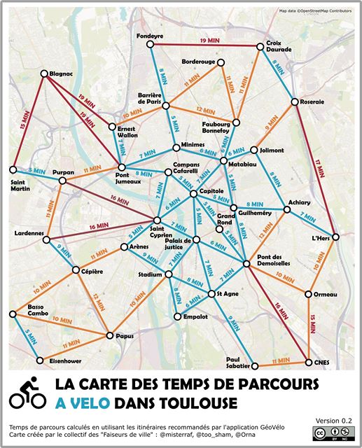 Carte vélo Toulouse
