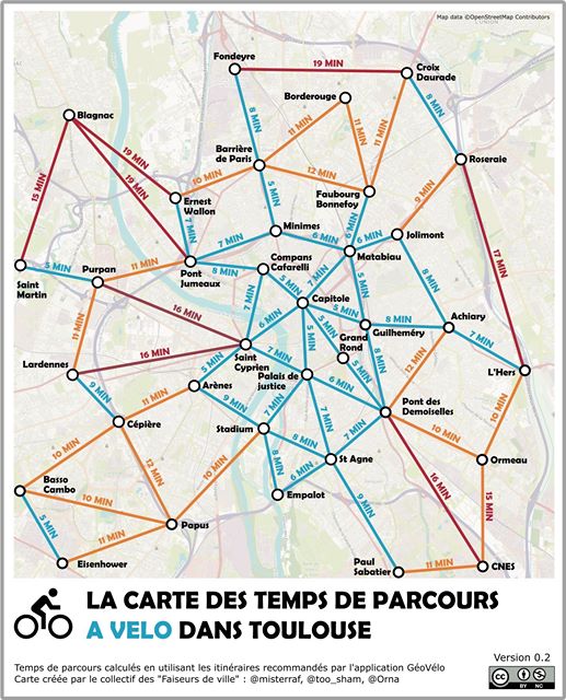 Carte vélo Toulouse
