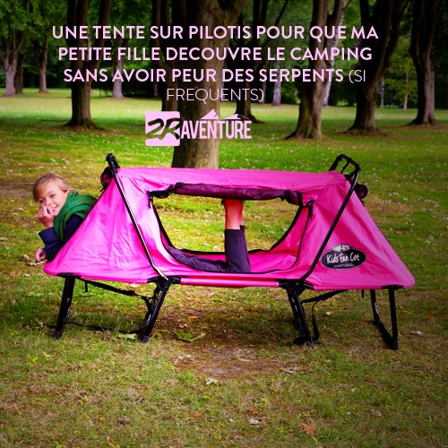 Idée de cadeau de noël pour ma petite fille : Une tente sur pilotis pour qu'elle découvre le camping sans crainte des serpents (fréquents)