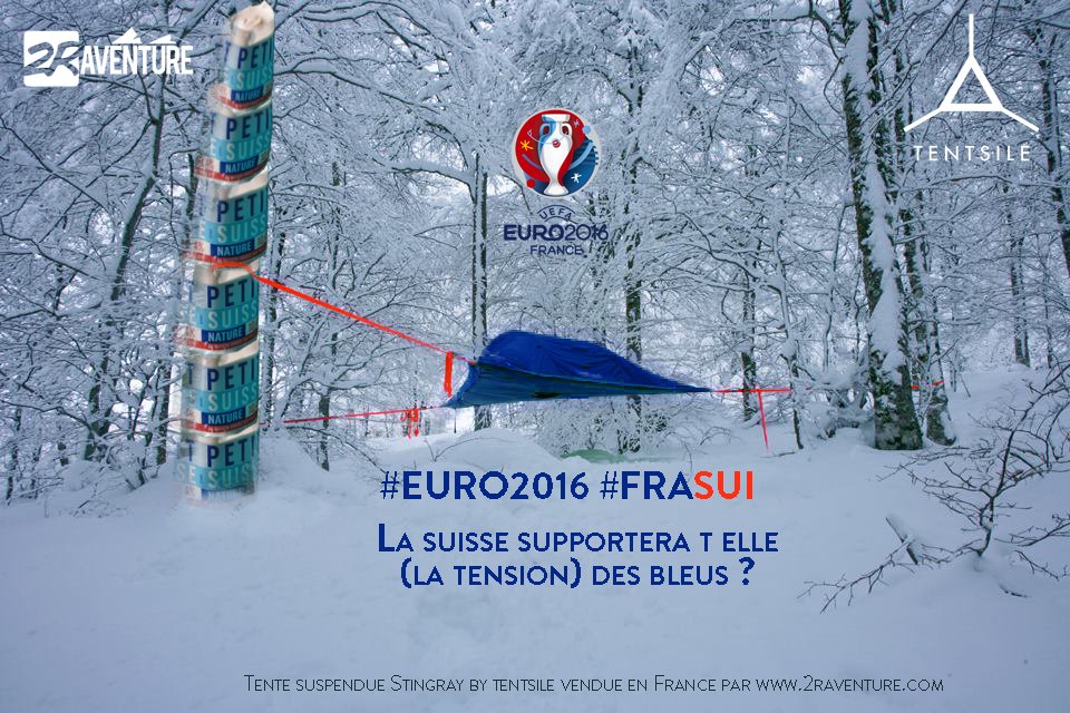 France Suisse ou comment tendre des petits suisses à une tente suspendue
