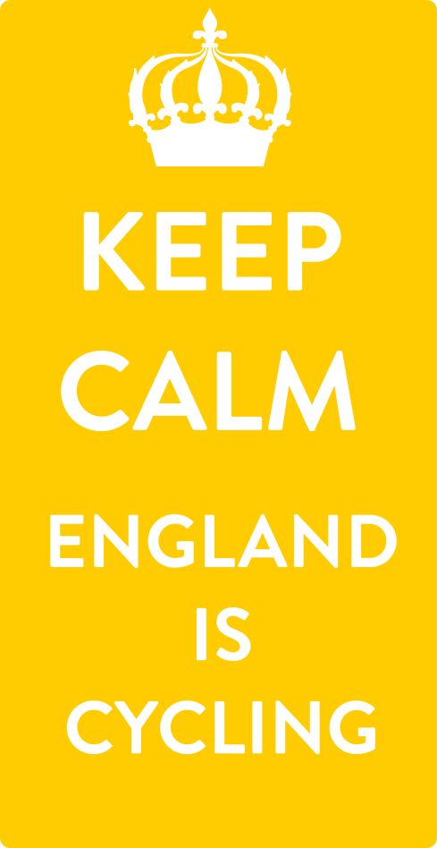 Keep Calm English are cycling 