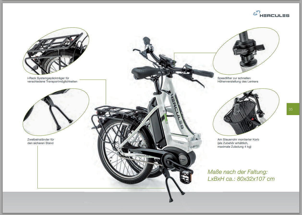 Folding ebike with Bosch engine