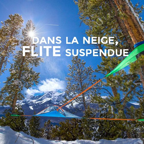 dormir dans la neige - tente suspendue flite